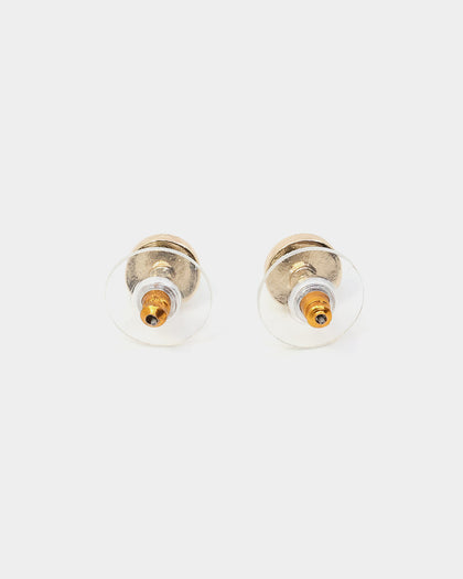 Wild For The Weekend Ying Yang Studs Gold