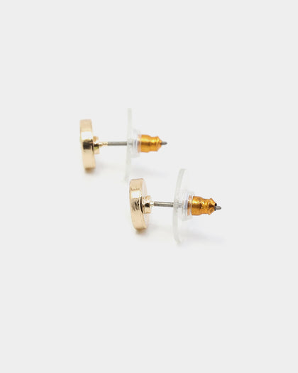 Wild For The Weekend Ying Yang Studs Gold