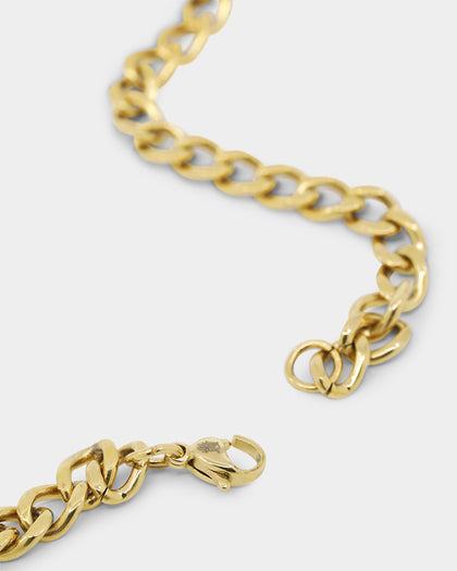Saint Morta 6MM Thin Curb Chain Gold