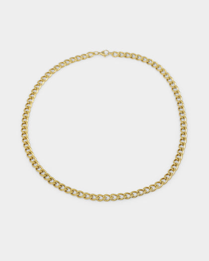 Saint Morta 6MM Thin Curb Chain Gold