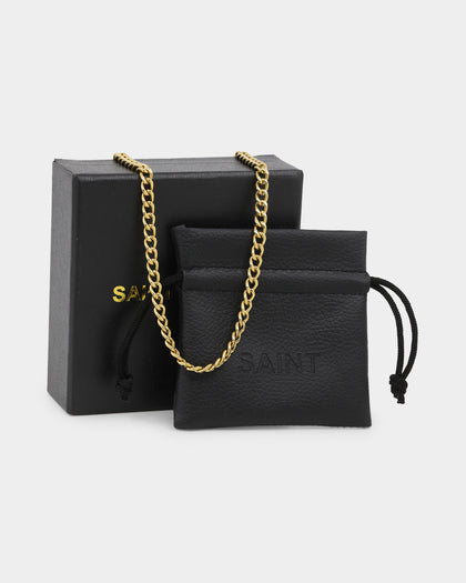 Saint Morta 6MM Thin Curb Chain Gold