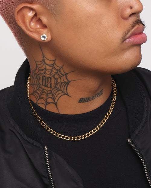 Saint Morta 6MM Thin Curb Chain Gold