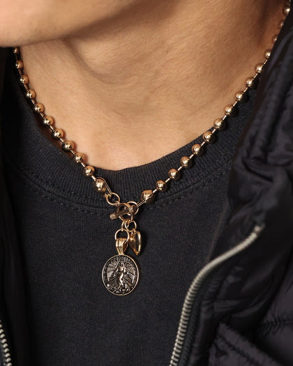 Wild For The Weekend Arkangel T-Bar Necklace Gold