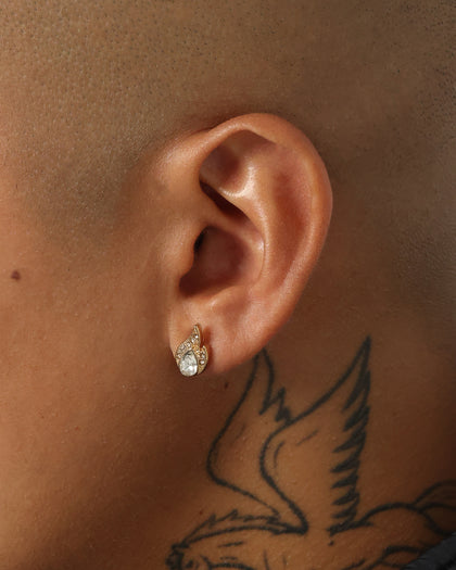 Wild For The Weekend Crystal Flame Studs Gold