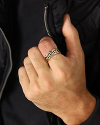 Wild For The Weekend Fire Band Ring (Large) Gold