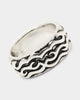 Wild For The Weekend Fire Band Ring (Large) Silver