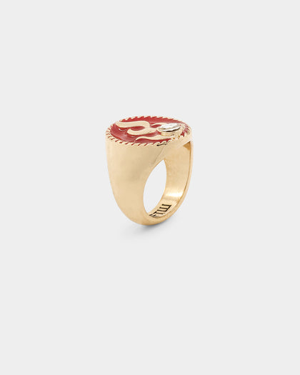 Wild For The Weekend Flame Signet Ring (Large) Gold