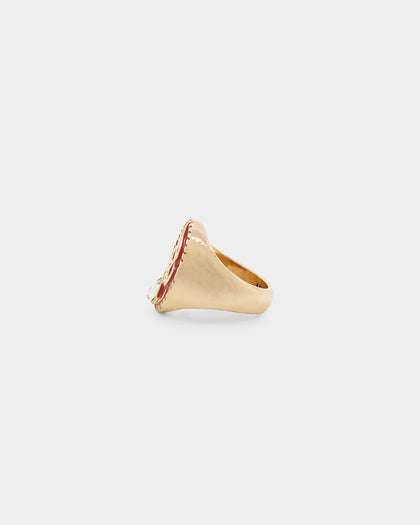 Wild For The Weekend Flame Signet Ring (Medium) Gold