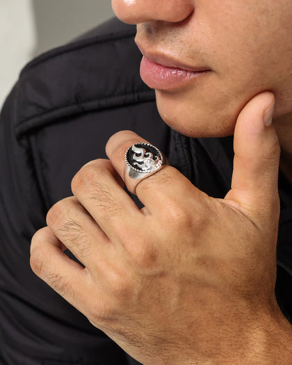 Wild For The Weekend Flame Signet Ring (Medium) Silver