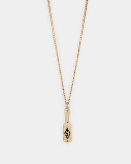 Wild For The Weekend Hot Sauce Necklace Gold