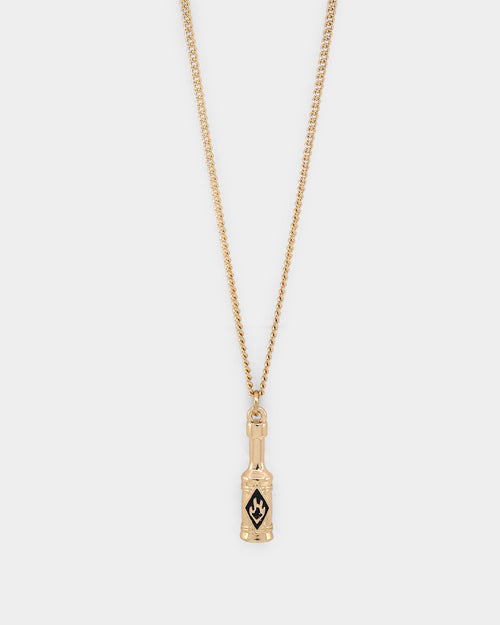 Wild For The Weekend Hot Sauce Necklace Gold