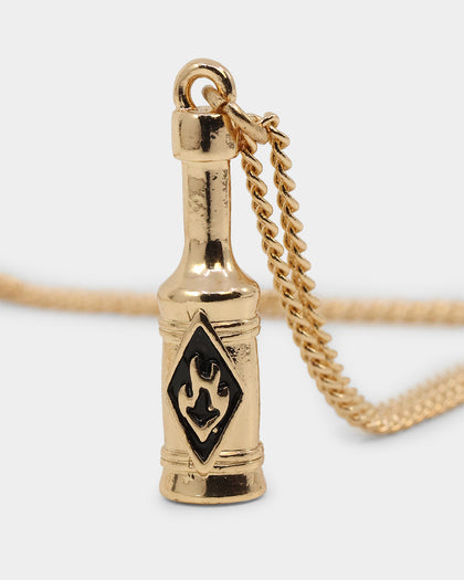 Wild For The Weekend Hot Sauce Necklace Gold
