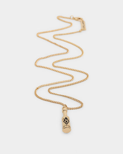 Wild For The Weekend Hot Sauce Necklace Gold