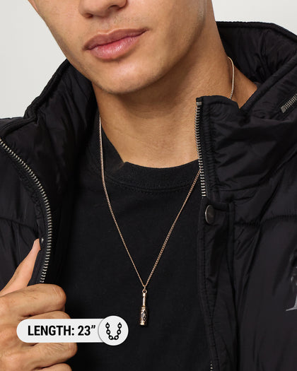 Wild For The Weekend Hot Sauce Necklace Gold