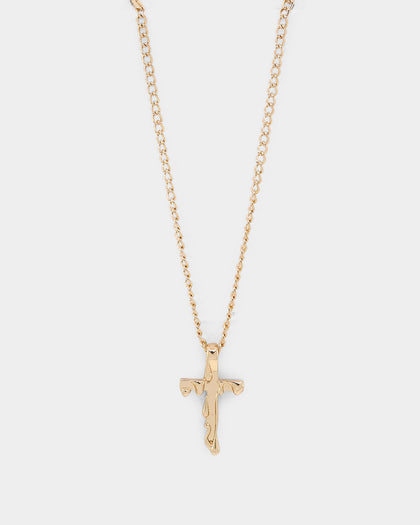Wild For The Weekend Paint Dripping Necklace Gold