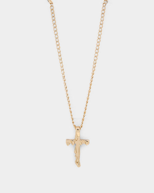 Wild For The Weekend Paint Dripping Necklace Gold
