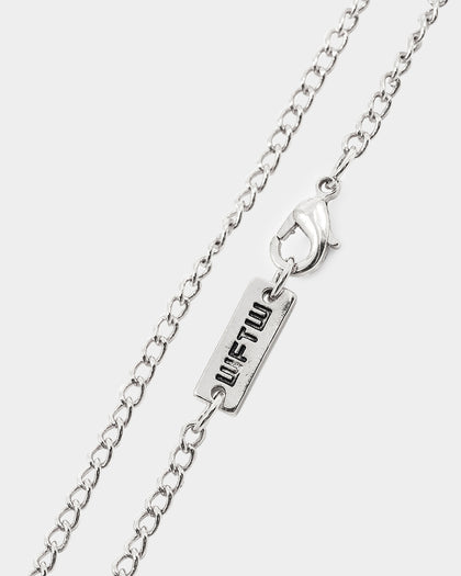 Wild For The Weekend Paint Dripping Necklace Silver