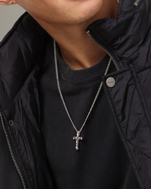 Wild For The Weekend Paint Dripping Necklace Silver