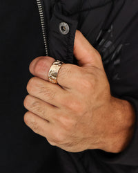 Wild For The Weekend Paint Dripping Ring (Medium) Gold