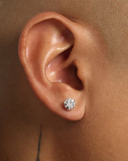 Wild For The Weekend Pearl And Crystal Earrings Set Silver