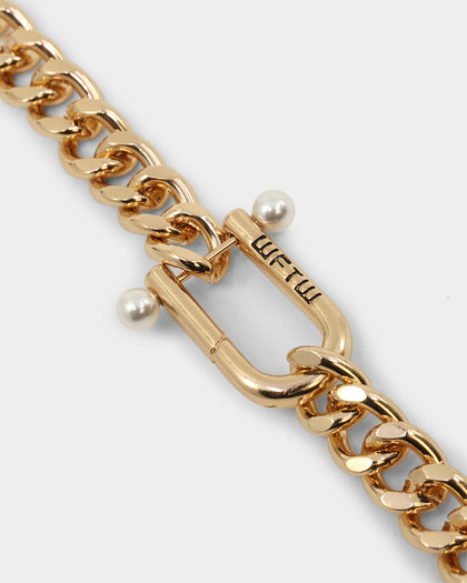 Wild For The Weekend Pearl Clasp Bracelet Gold