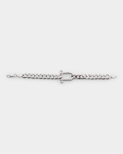 Wild For The Weekend Pearl Clasp Bracelet Silver