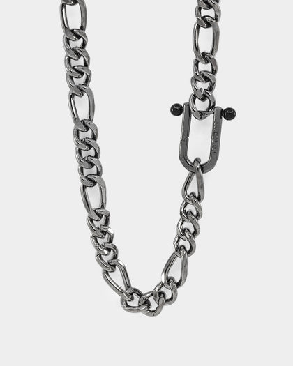 Wild For The Weekend Pearl Clasp Necklace Gunmetal