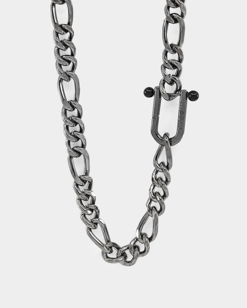 Wild For The Weekend Pearl Clasp Necklace Gunmetal