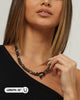 Wild For The Weekend Pearl Clasp Necklace Gunmetal