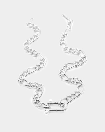 Wild For The Weekend Pearl Clasp Necklace Silver