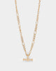 Wild For The Weekend Pearl T-Bar Necklace Gold