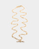 Wild For The Weekend Pearl T-Bar Necklace Gold