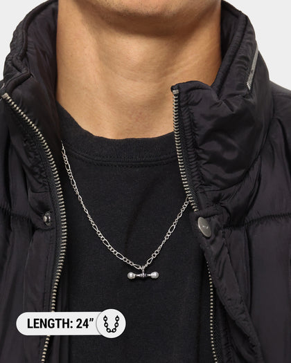 Wild For The Weekend Pearl T-Bar Necklace Silver