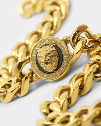 Guess Mainline Lion Coin Bracelet Gold