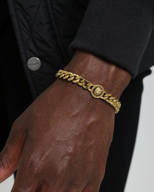 Guess Mainline Lion Coin Bracelet Gold