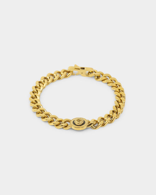 Guess Mainline Lion Coin Bracelet Gold