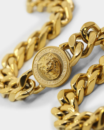 Guess Mainline Lion Coin Bracelet Gold