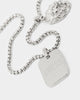 Guess Mainline 26" Guess Tag Necklace Steel