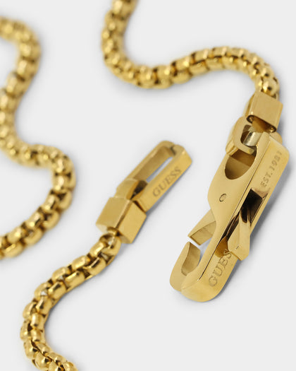 Guess Mainline 26" Guess Tag Necklace Gold