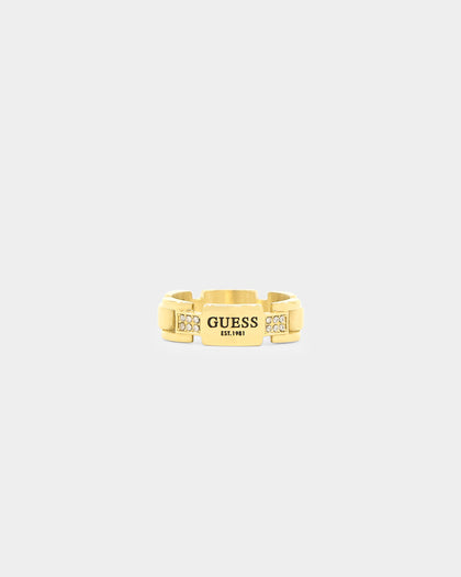 Guess Mainline 25mm Frontiers Flat Ring Gold