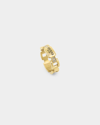 Guess Mainline 25mm Frontiers Flat Ring Gold