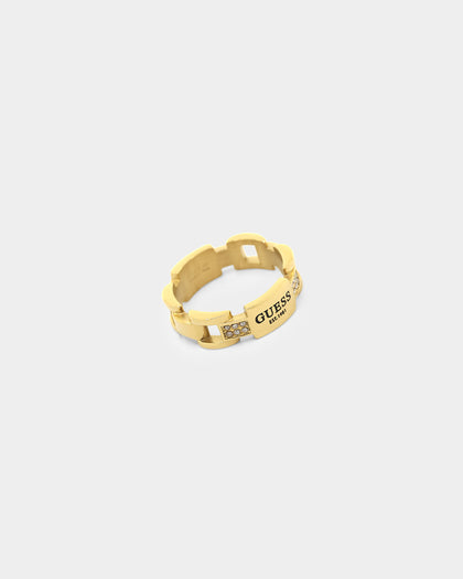 Guess Mainline 25mm Frontiers Flat Ring Gold
