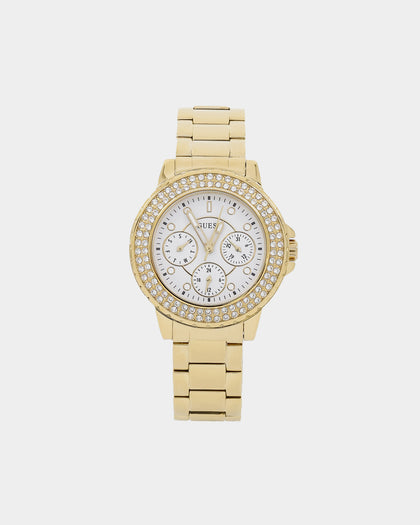 Guess Mainline Crown Jewel Watch Gold