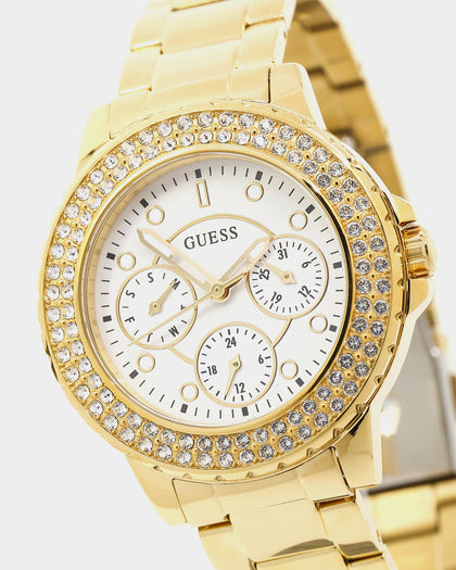 Guess Mainline Crown Jewel Watch Gold