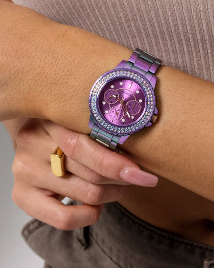 Guess Mainline Crown Jewel Watch Iridescent