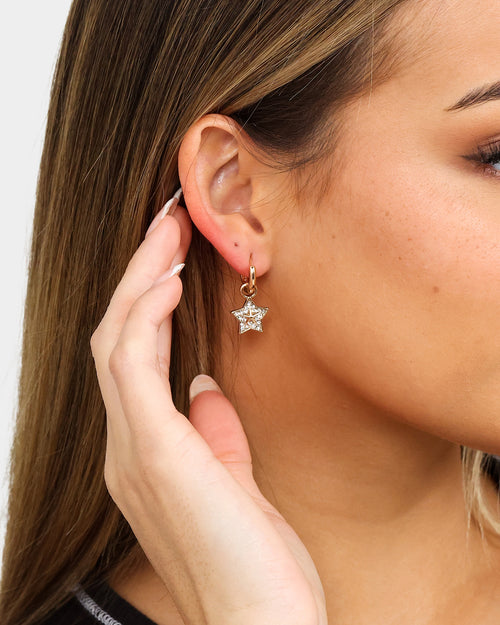 Wild for the Weekend pop punk star earring set Gold