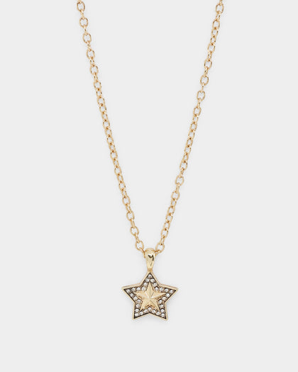 Wild for the Weekend pop punk star pendant necklace Gold