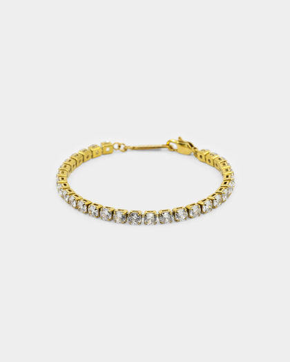 NXS Round Cut Tennis Bracelet Iced Gold