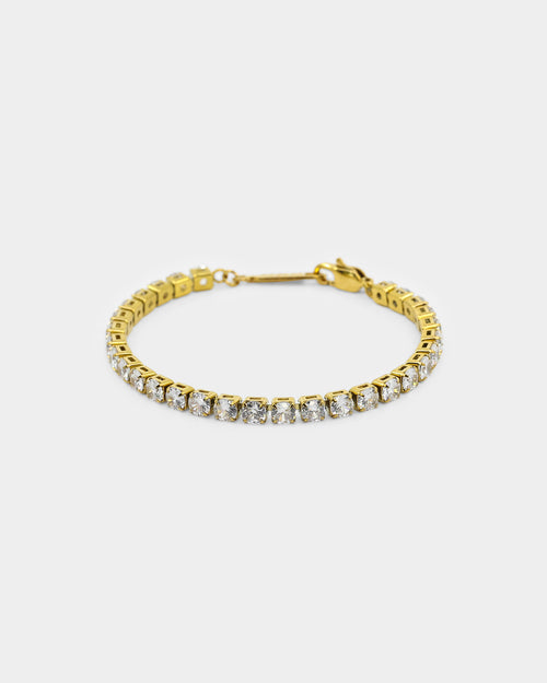 NXS Round Cut Tennis Bracelet Iced Gold
