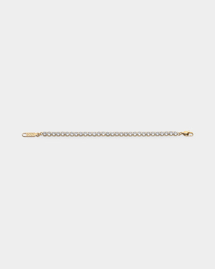NXS Round Cut Tennis Bracelet Iced Gold